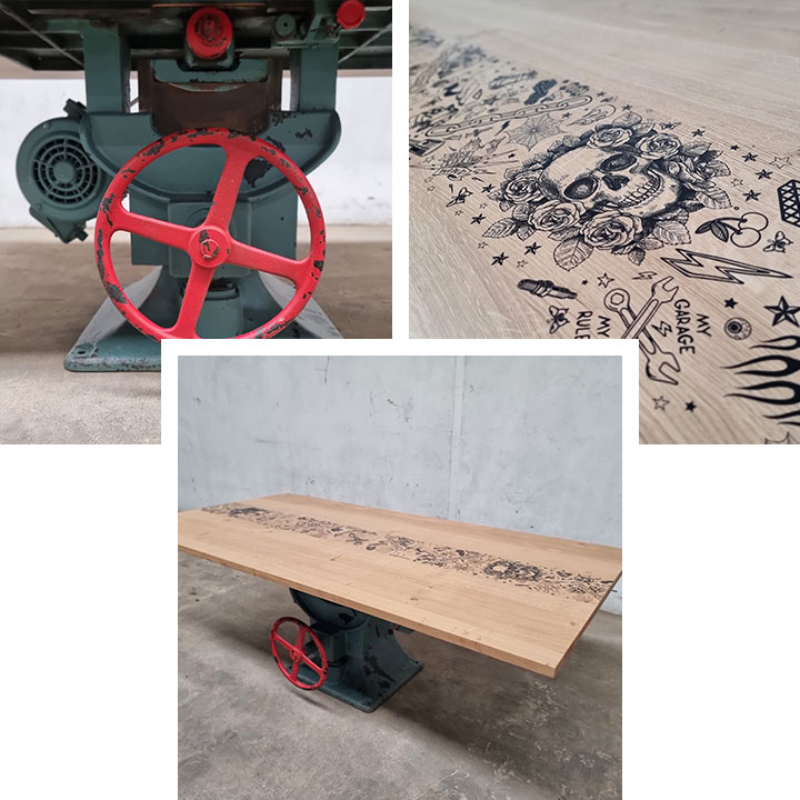 Table en bois design personnalisée